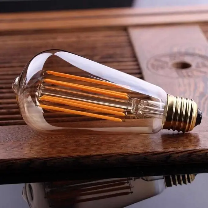 Review Completo: Lâmpada Filamento LED Retrô Vintage Âmbar ST64 Bivolt 4W 2 Lâmpada Filamento LED Retrô