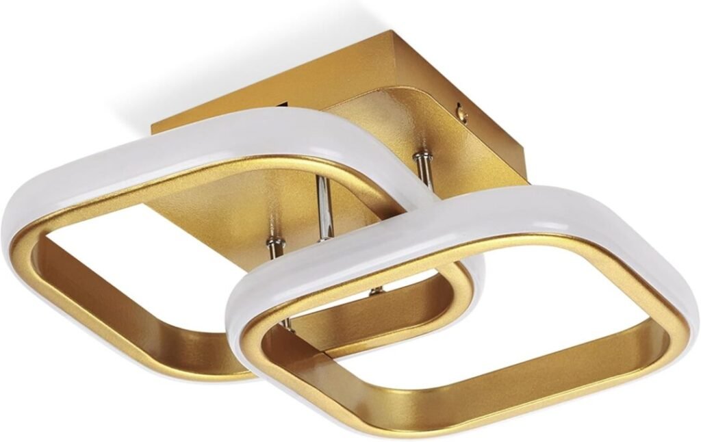 Luminária de Teto LED na cor ouro