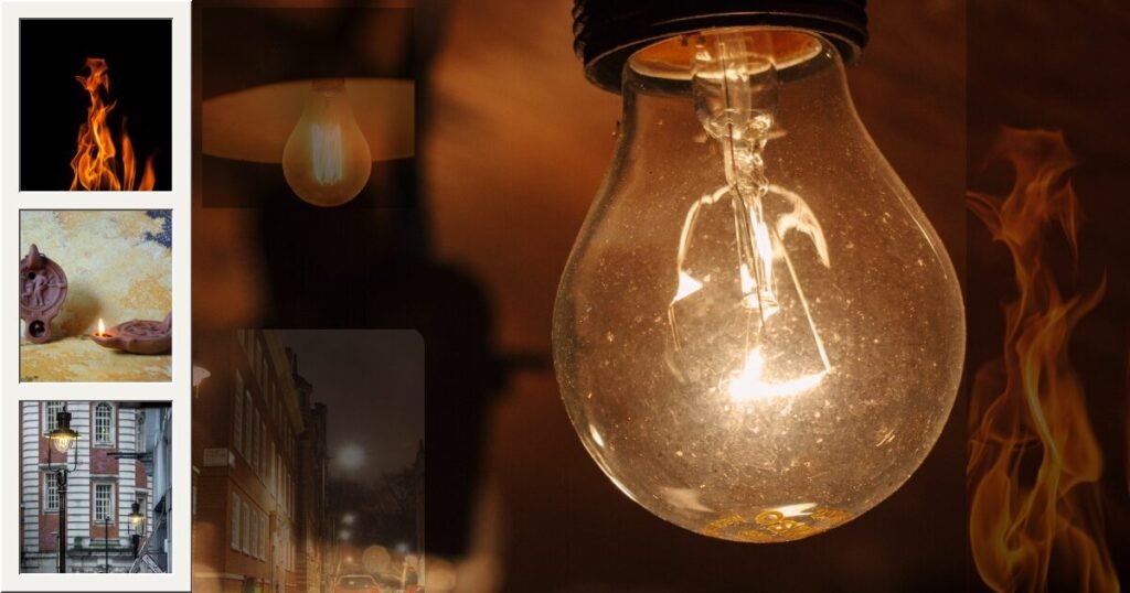 iluminação antigamente