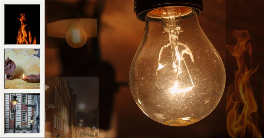 iluminação antigamente