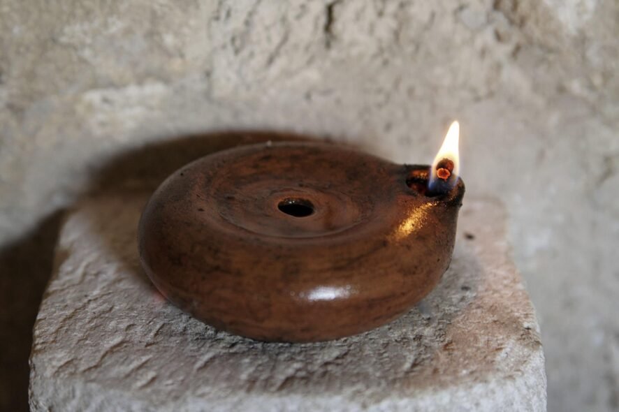 iluminação de oleo